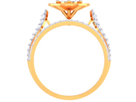Printable 3D jewelry model of Lady diamond ring 3D Model