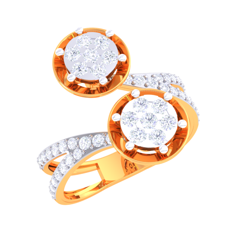 Printable 3D jewelry model of Lady diamond ring 3Dモデル .c4d .max .obj .3ds .fbx .stl .blend 