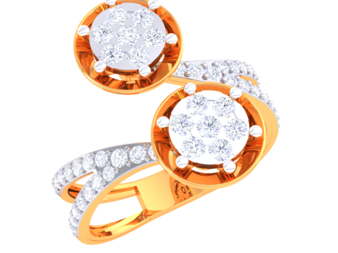Printable 3D jewelry model of Lady diamond ring 3D Модель