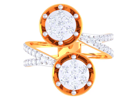 Printable 3D jewelry model of Lady diamond ring 3D Model
