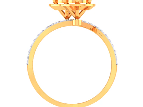 Printable 3D jewelry model of Lady diamond ring 3D Model