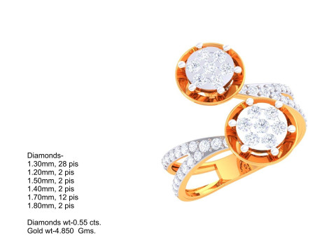 Printable 3D jewelry model of Lady diamond ring 3Dモデル