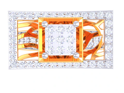Printable 3D jewelry model of Lady diamond ring 3D Model