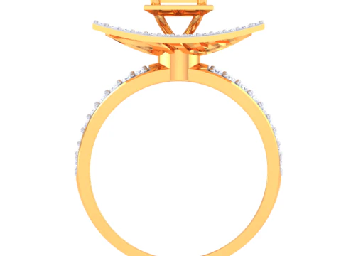 Printable 3D jewelry model of Lady diamond ring 3D Model