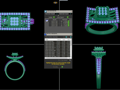 Printable 3D jewelry model of Lady diamond ring 3D 模型