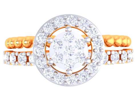 Printable 3D jewelry model of Lady diamond ring 3D Model