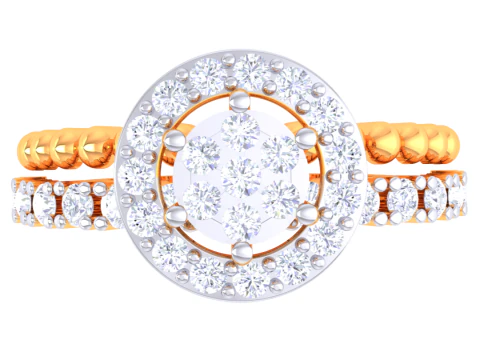 Printable 3D jewelry model of Lady diamond ring 3D Model