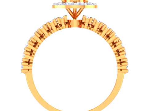 Printable 3D jewelry model of Lady diamond ring 3D Model