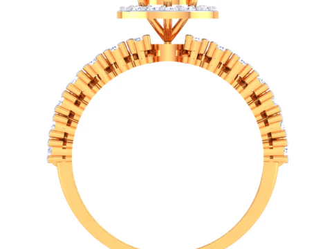 Printable 3D jewelry model of Lady diamond ring 3D Model