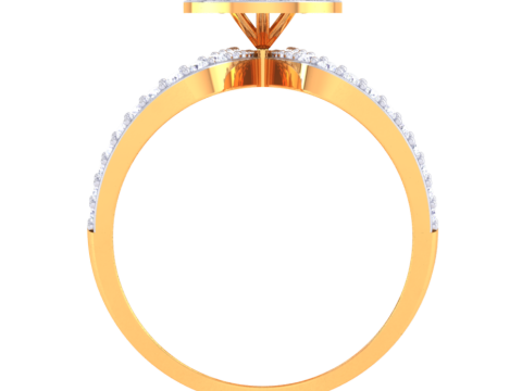 Printable 3D jewelry model of Lady diamond ring 3D मॉडल
