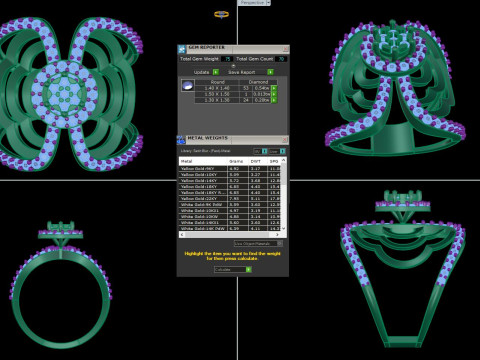 Printable 3D jewelry model of Lady diamond ring 3D मॉडल
