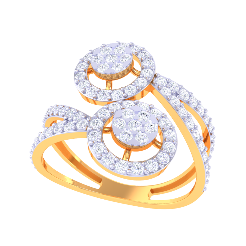 Printable 3D jewelry model of Lady diamond ring 3D Model .c4d .max .obj .3ds .fbx .stl .blend