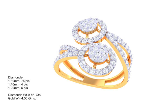 Printable 3D jewelry model of Lady diamond ring 3D Model