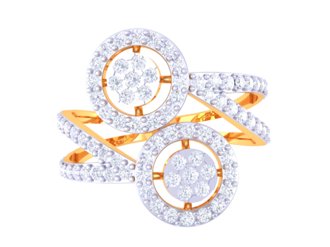 Printable 3D jewelry model of Lady diamond ring 3D Model
