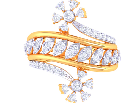 Printable 3D jewelry model of Lady diamond ring 3D Model