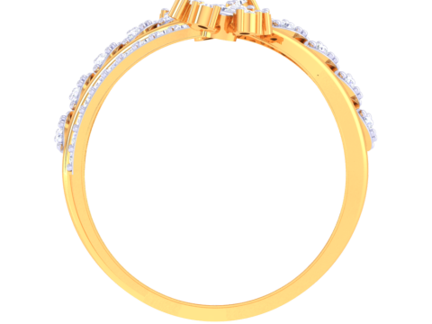 Printable 3D jewelry model of Lady diamond ring 3D 모델