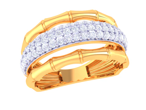 Model biżuterii 3D do druku z diamentowym pierścionkiem Lady Model 3D