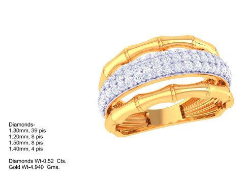 Printable 3D jewelry model of Lady diamond ring 3D Model
