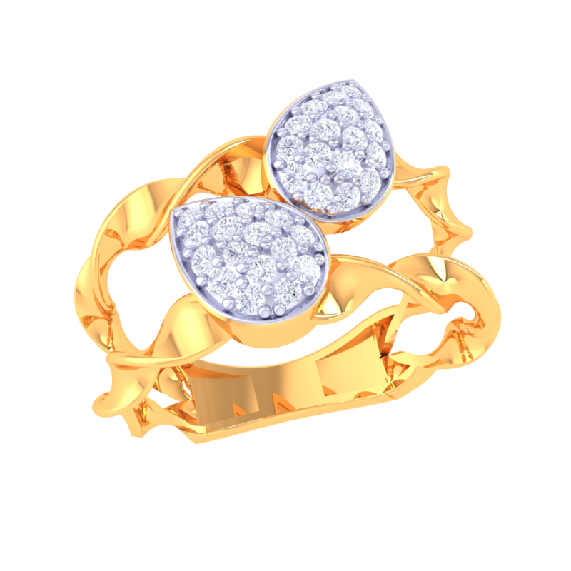 Printable 3D jewelry model of Lady diamond ring Modèle 3D .c4d .max .obj .3ds .fbx .stl .blend