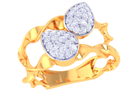 Printable 3D jewelry model of Lady diamond ring 3D 模型