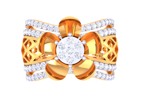 Printable 3D jewelry model of Lady diamond ring 3Dモデル