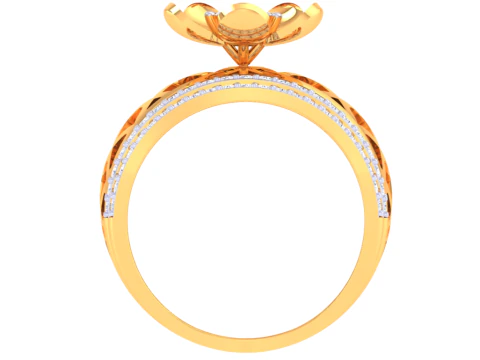 Printable 3D jewelry model of Lady diamond ring 3D Model
