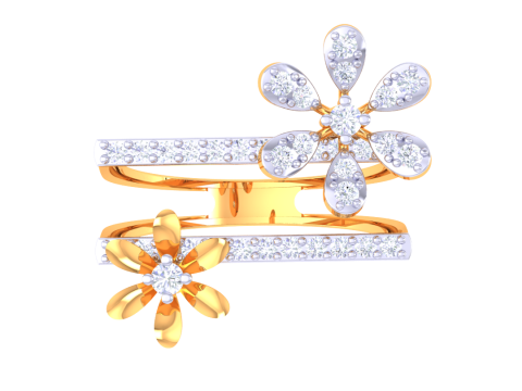 Printable 3D jewelry model of Lady diamond ring 3D 모델