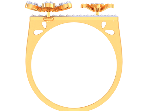 Printable 3D jewelry model of Lady diamond ring 3D 모델