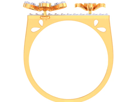 Printable 3D jewelry model of Lady diamond ring 3D Model