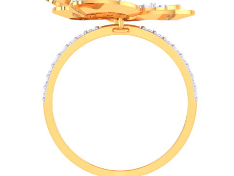 Printable 3D jewelry model of Lady diamond ring 3D Model