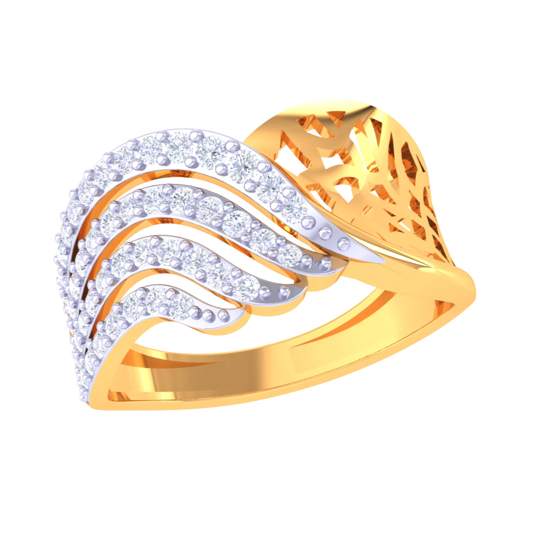 Printable 3D jewelry model of Lady diamond ring 3D Model .c4d .max .obj .3ds .fbx .stl .blend 
