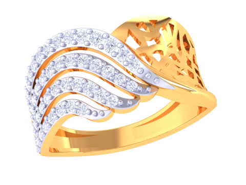 Printable 3D jewelry model of Lady diamond ring Modèle 3D
