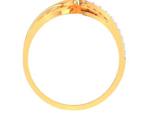Printable 3D jewelry model of Lady diamond ring Modelo 3D