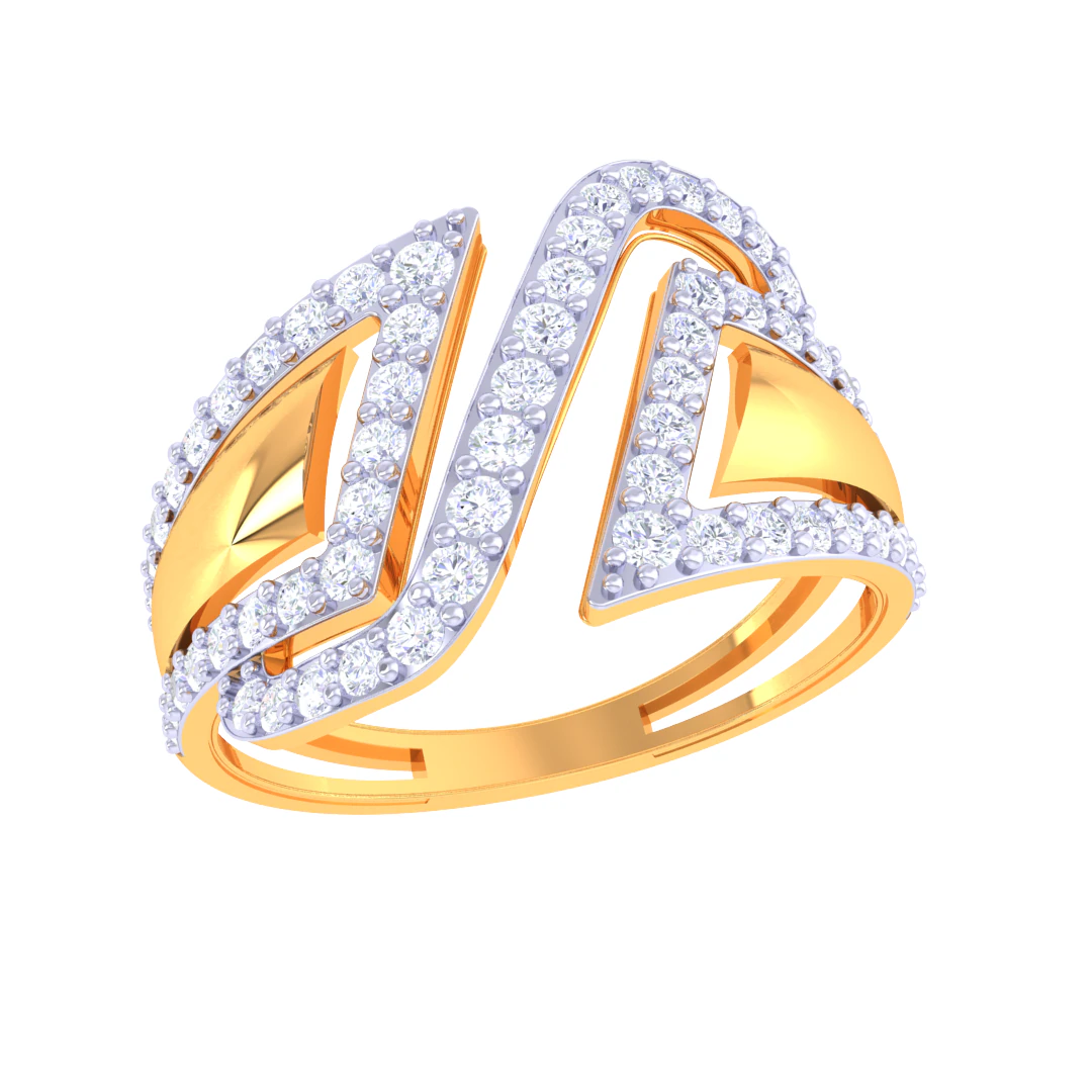 Printable 3D jewelry model of Lady diamond ring 3D Model .c4d .max .obj .3ds .fbx .stl .blend 
