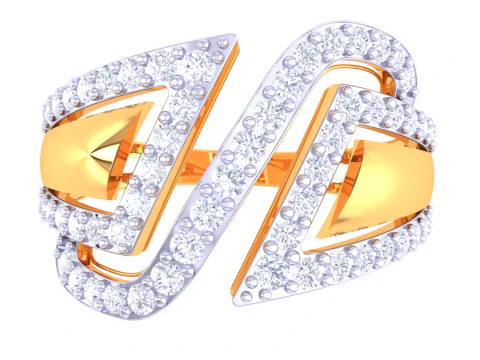 Printable 3D jewelry model of Lady diamond ring 3D Model
