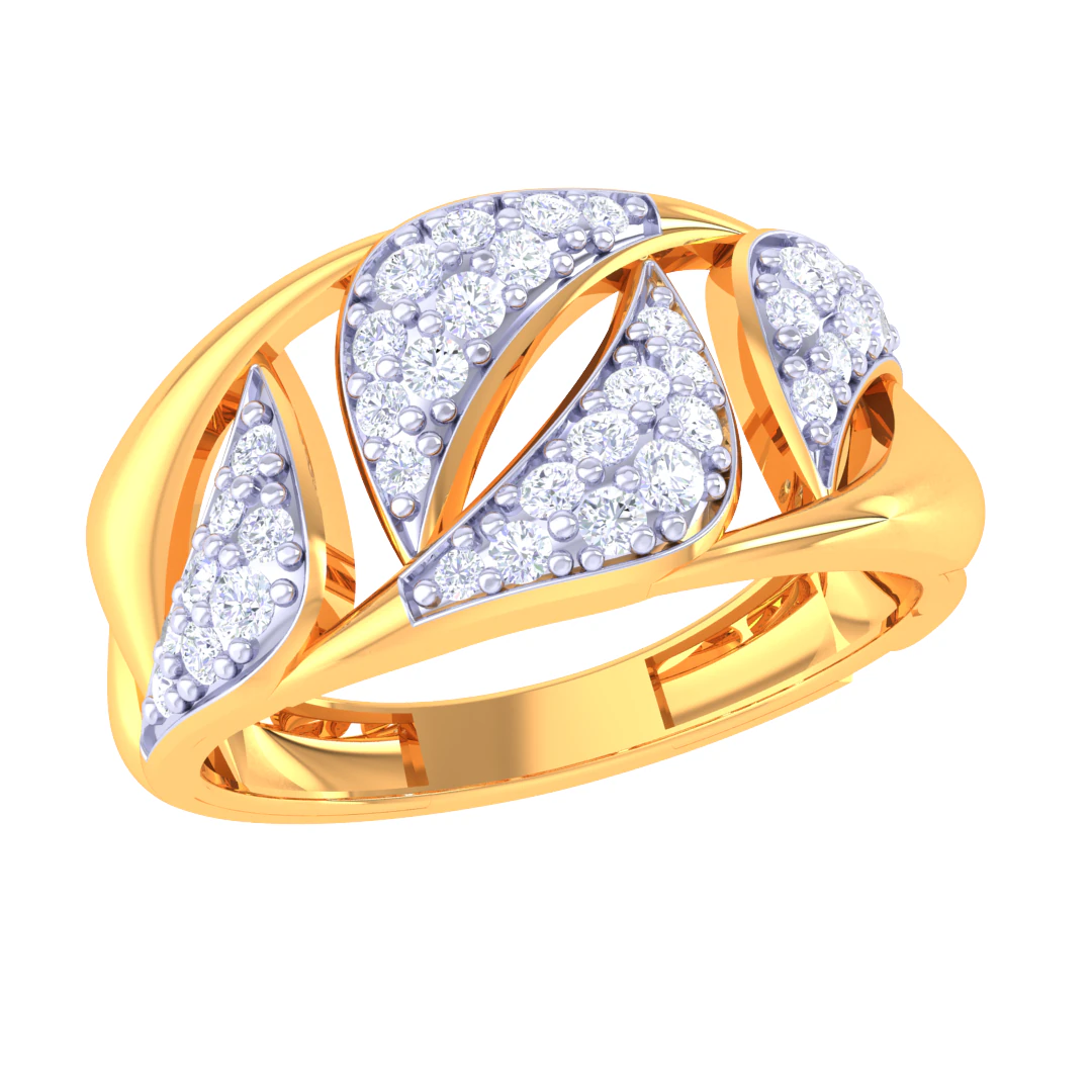 Printable 3D jewelry model of Lady diamond ring 3D Model .c4d .max .obj .3ds .fbx .stl .blend 