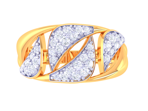 Printable 3D jewelry model of Lady diamond ring 3D 모델
