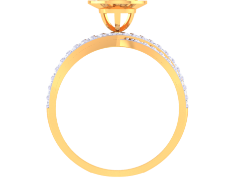 Printable 3D jewelry model of Lady diamond ring 3D Model