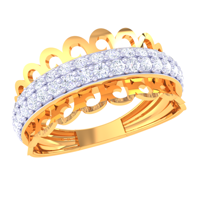 Printable 3D jewelry model of Lady diamond ring 3D मॉडल .c4d .max .obj .3ds .fbx .stl .blend