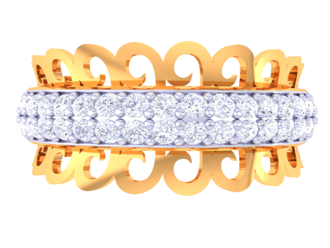 Printable 3D jewelry model of Lady diamond ring 3D मॉडल