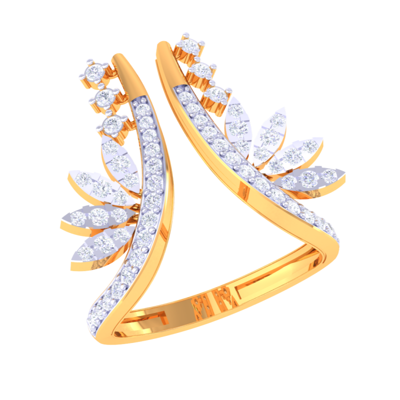 Printable 3D jewelry model of Lady diamond ring 3D Model .c4d .max .obj .3ds .fbx .stl .blend