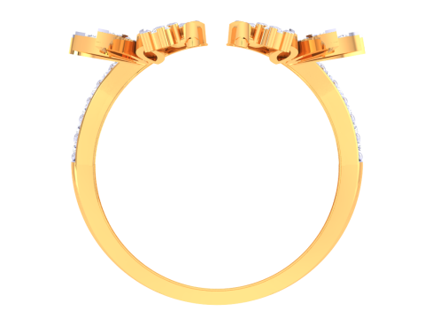 Printable 3D jewelry model of Lady diamond ring 3D Model
