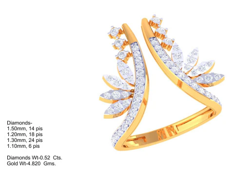 Printable 3D jewelry model of Lady diamond ring 3D Model