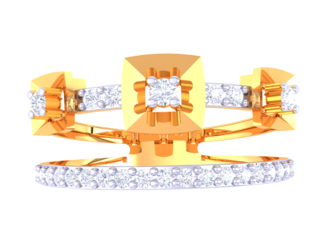 Printable 3D jewelry model of Lady diamond ring 3D Модель