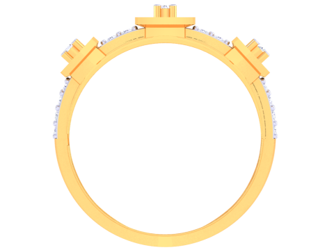 Printable 3D jewelry model of Lady diamond ring 3D Модель