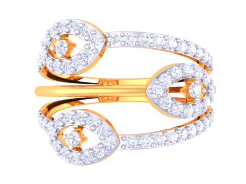 Printable 3D jewelry model of Lady diamond ring Modelo 3D