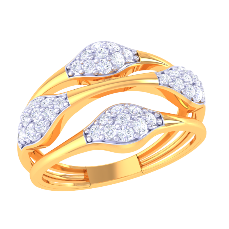 Printable 3D jewelry model of Lady diamond ring Modèle 3D .c4d .max .obj .3ds .fbx .stl .blend