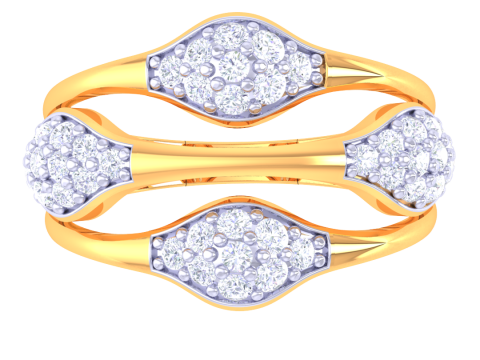 Printable 3D jewelry model of Lady diamond ring Modèle 3D