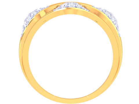 Printable 3D jewelry model of Lady diamond ring Modèle 3D