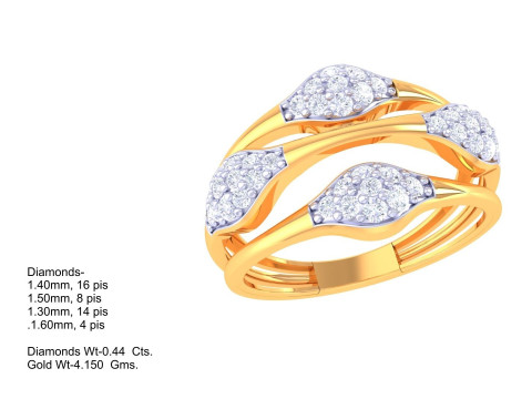 Printable 3D jewelry model of Lady diamond ring Modèle 3D